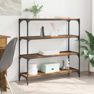 Bokskåp Gammalt trä 100 x 33 x 100 cm Konstruerat trä och järn