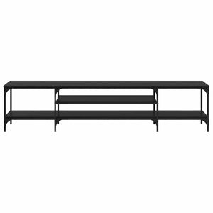 TV-skåp Svart Ek 201 x 35 x 45 cm Konstruerat trä och järn