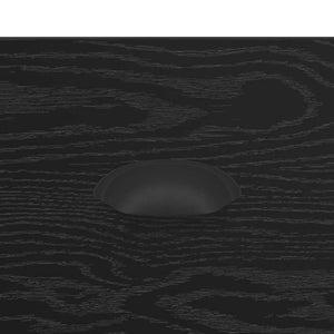 Nattduksbord med låda Svart Ek 50 x 50 x 60 cm Konstruerat trä