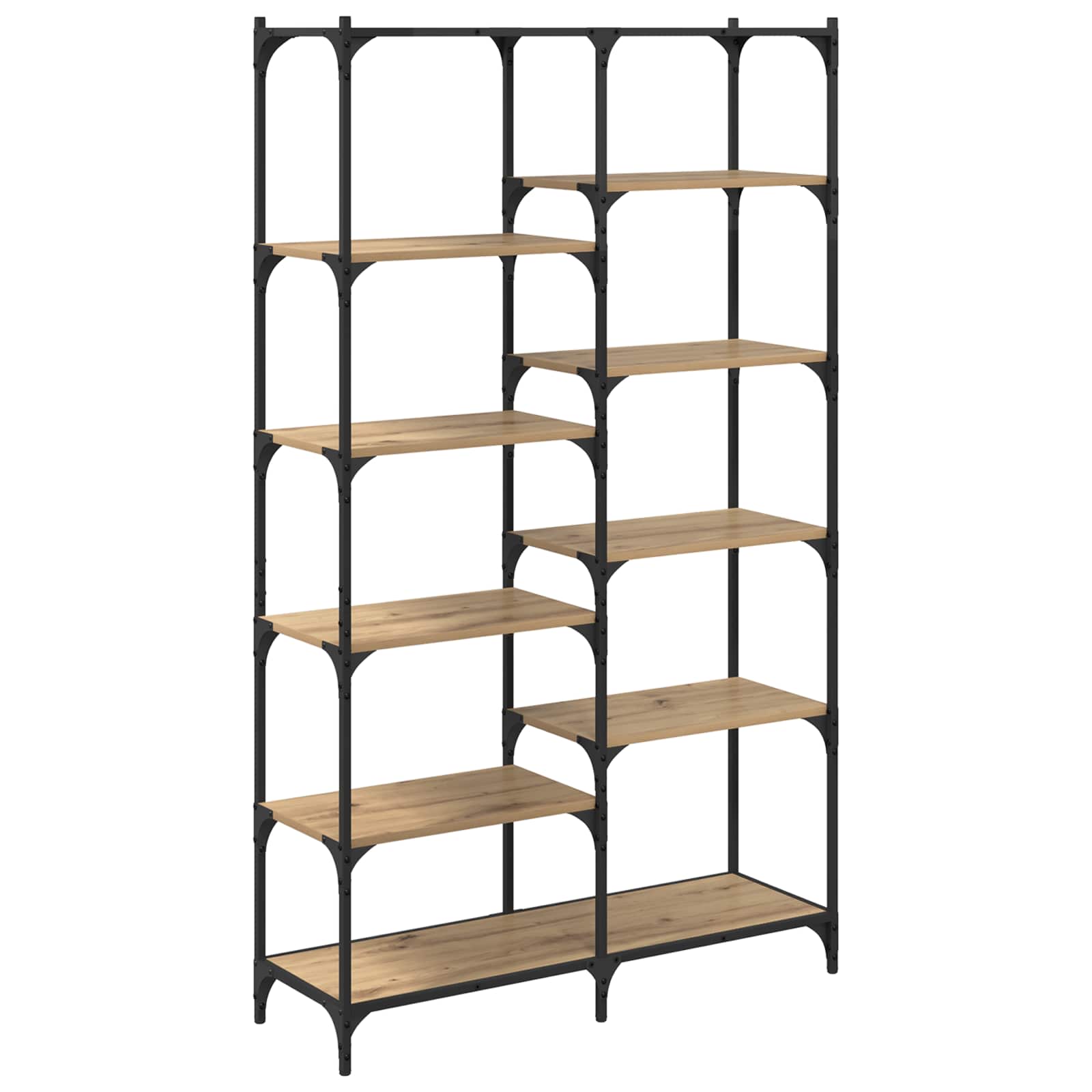 Hyllsystem 9 nivåer 100 x 32 x 170 cm Konstruerat trä