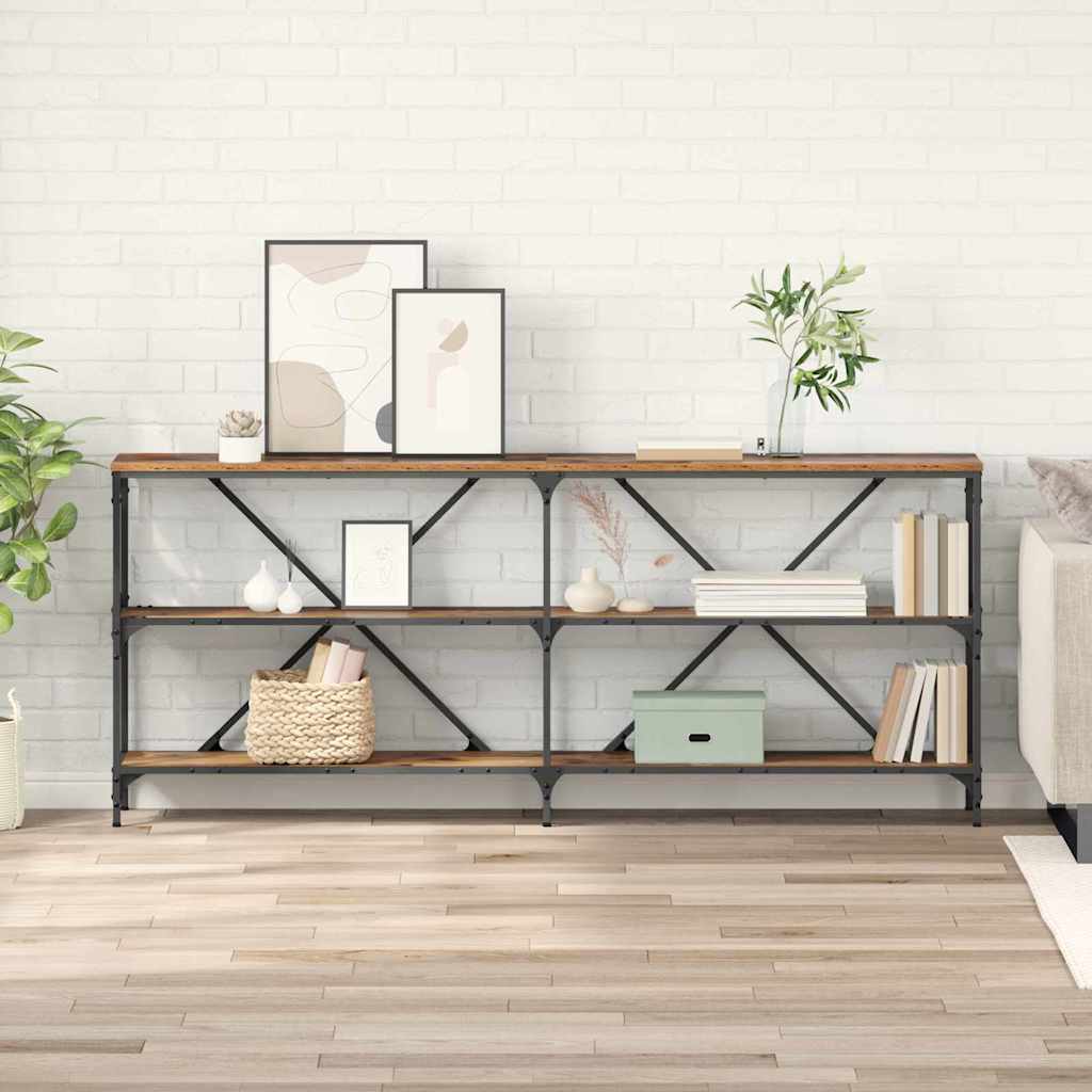 Konsolbord Gammalt trä 180 x 30 x 75 cm Konstruerat trä