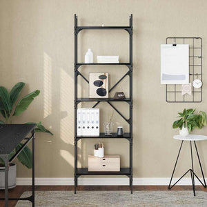 Bokhylla Svart Ek 56 x 32 x 174 cm Konstruerat trä