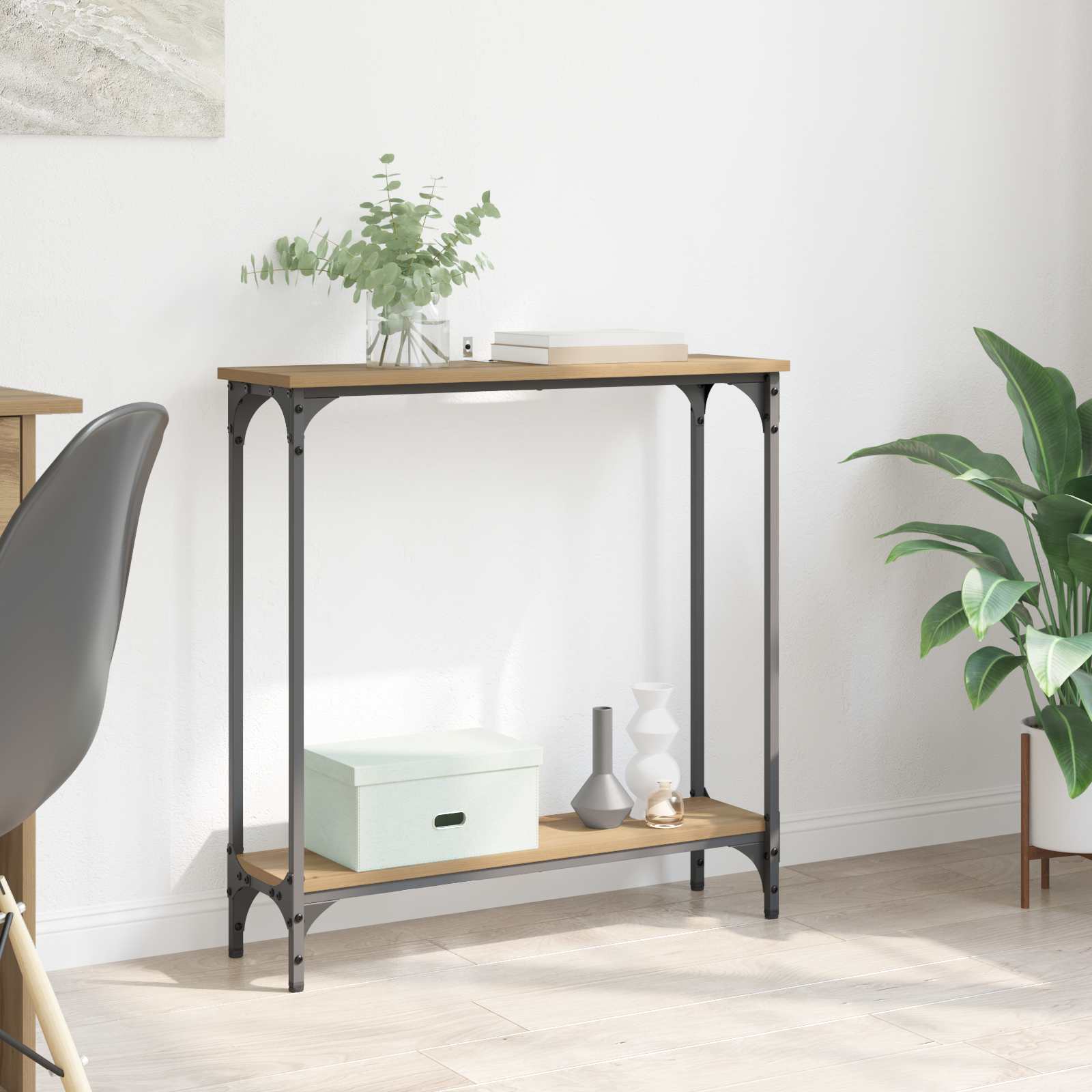 Konsolbord Artisan Ek 75 x 22,5 x 75 cm Konstruerat trä