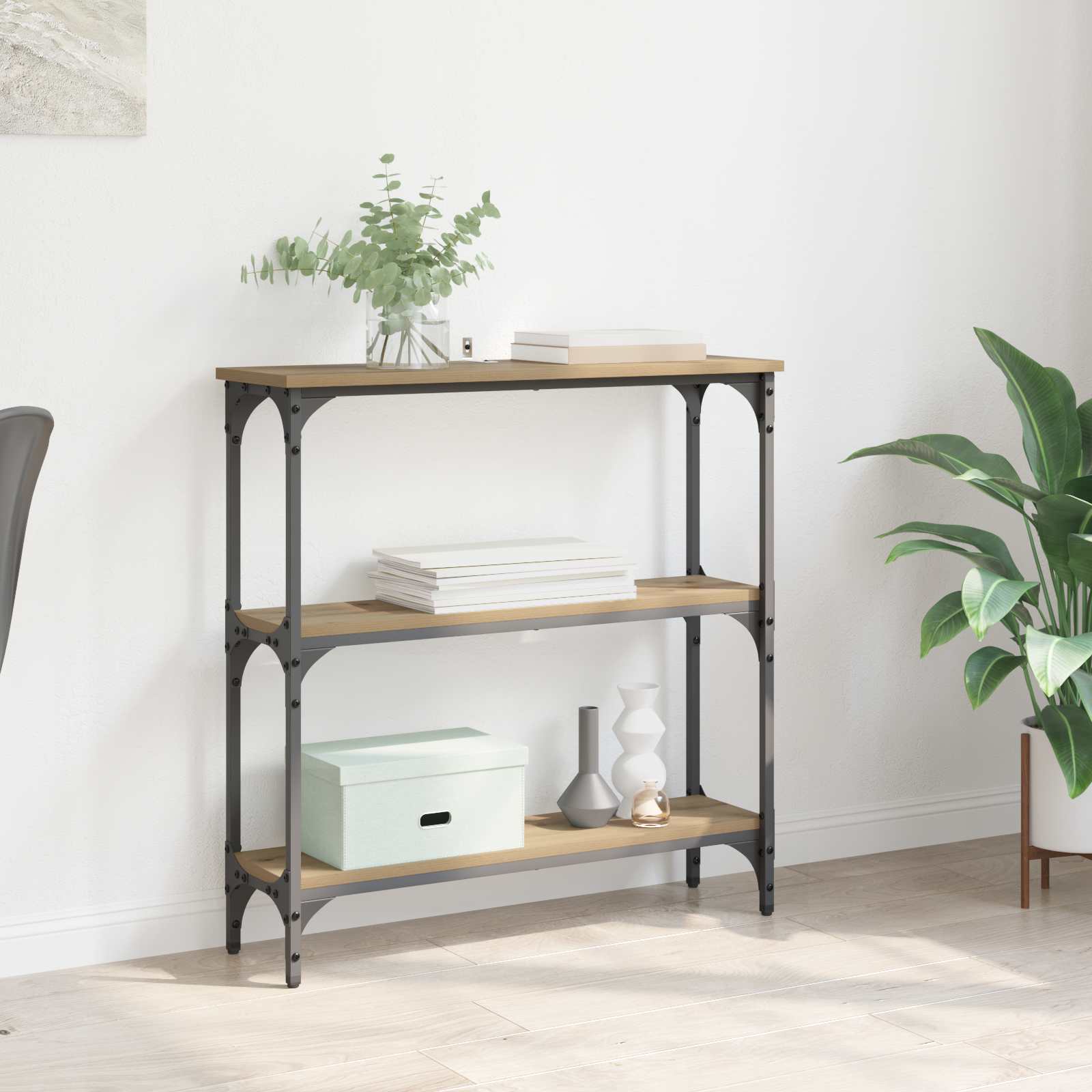 Konsolbord Artisan Ek 75 x 22,5 x 75 cm Konstruerat trä