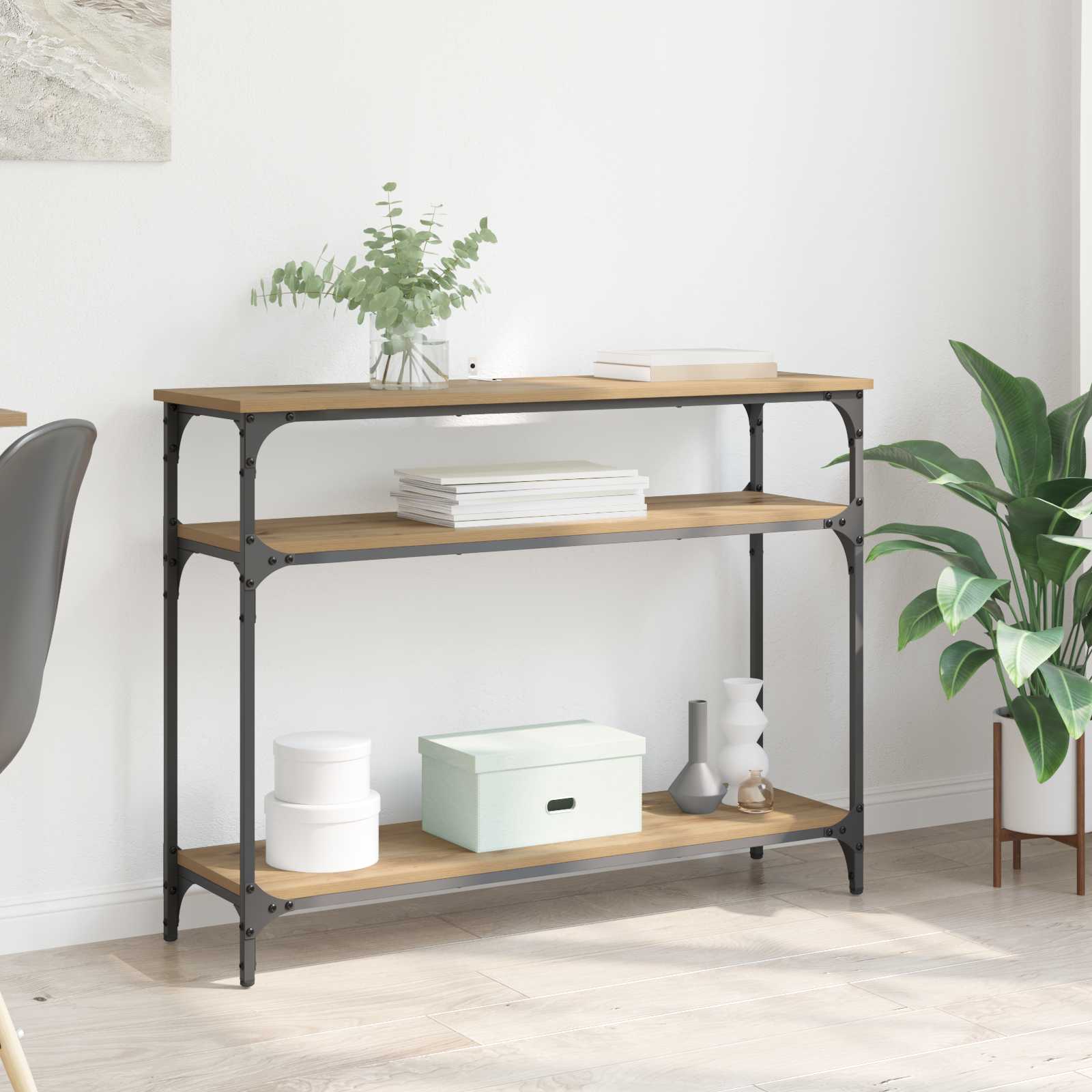 Konsolbord Artisan Ek 100 x 29 x 75 cm Konstruerat trä