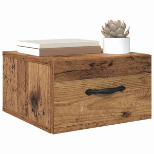 Nattduksbord 2 pcs Gammalt trä 35 x 35 x 20 cm Konstruerat trä