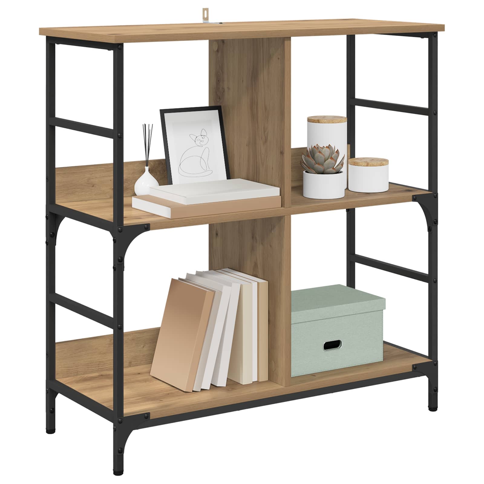 Hyllsystem 4 nivåer 78.5 x 33 x 82 cm Konstruerat trä