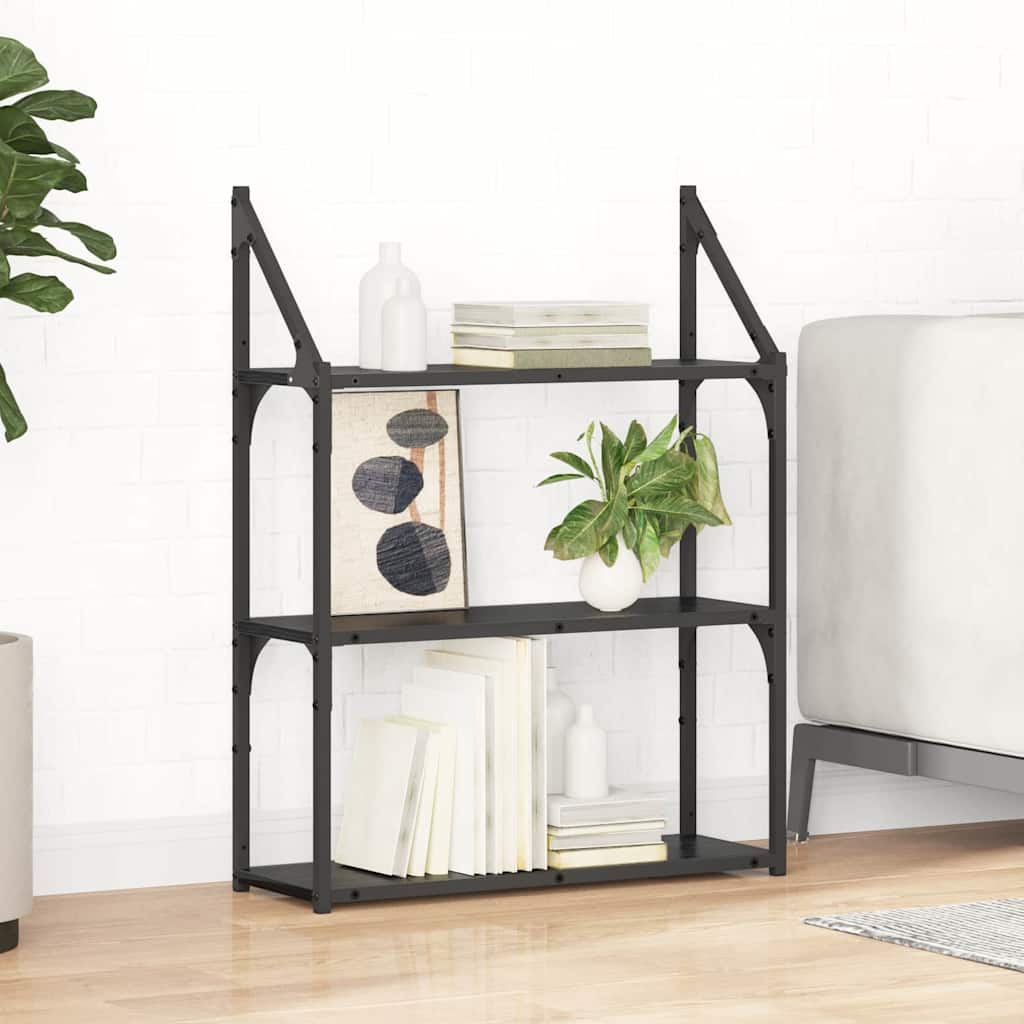Vägg hylla Väggmonterat Svart Ek 60 x 21 x 78,5 cm