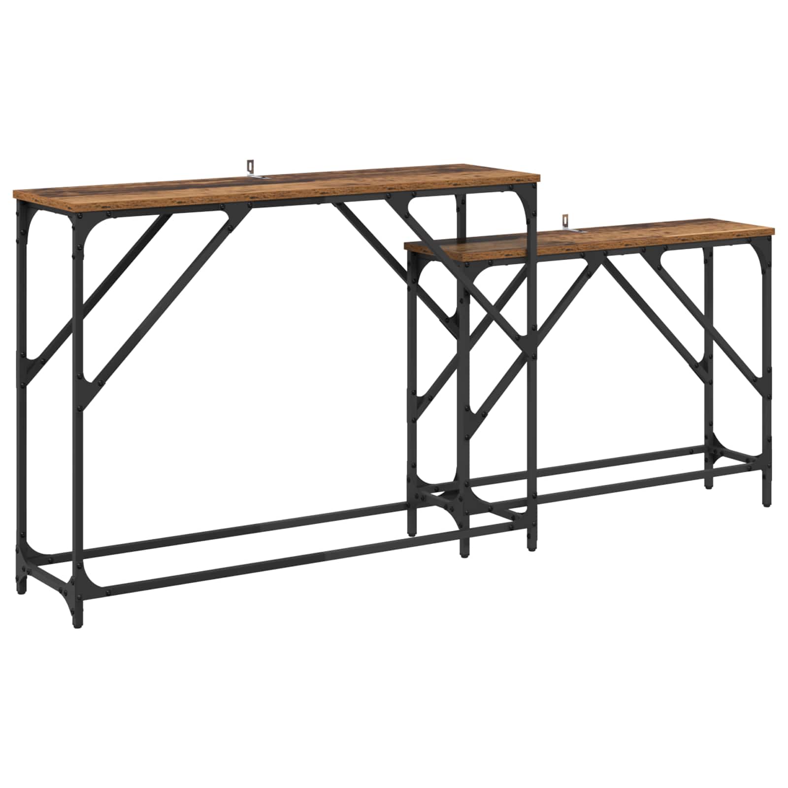 Konsolbord 2 st Gammalt trä 100 x 28 x 75 cm Konstruerat trä