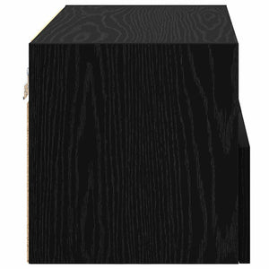 TV Vägghylla Svart Ek 60 x 30 x 30 cm Konstruerat trä