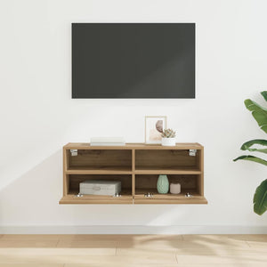TV Vägghylla Artisan Ek 80 x 30 x 30 cm Konstruerat trä