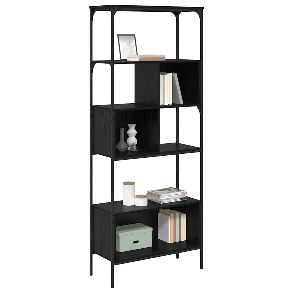 Bokhylla Svart Ek 76 x 33 x 188,5 cm Konstruerat trä
