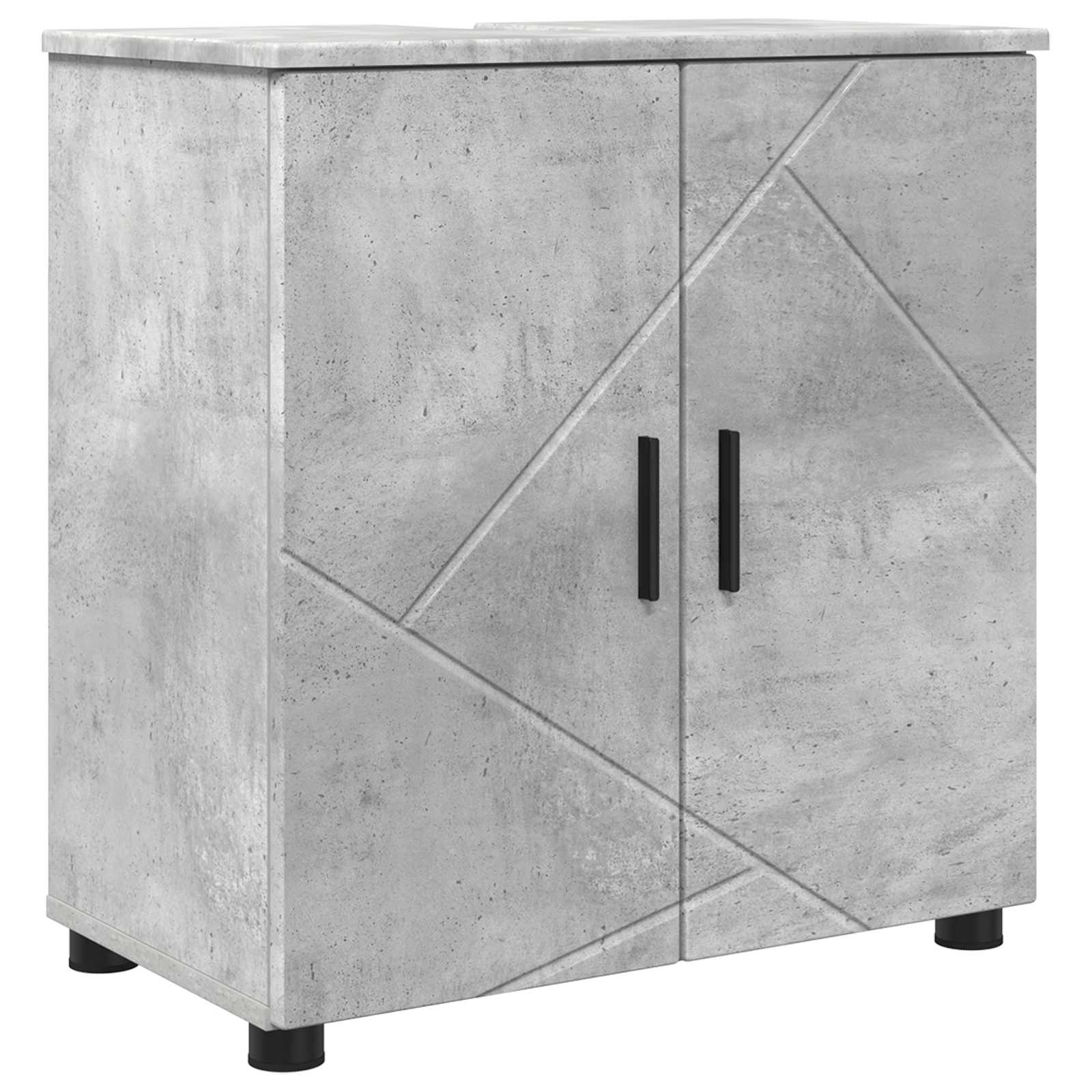 Badrumsskåp Betonggrå 61 x 35 x 64 cm Konstruerat trä, Metall