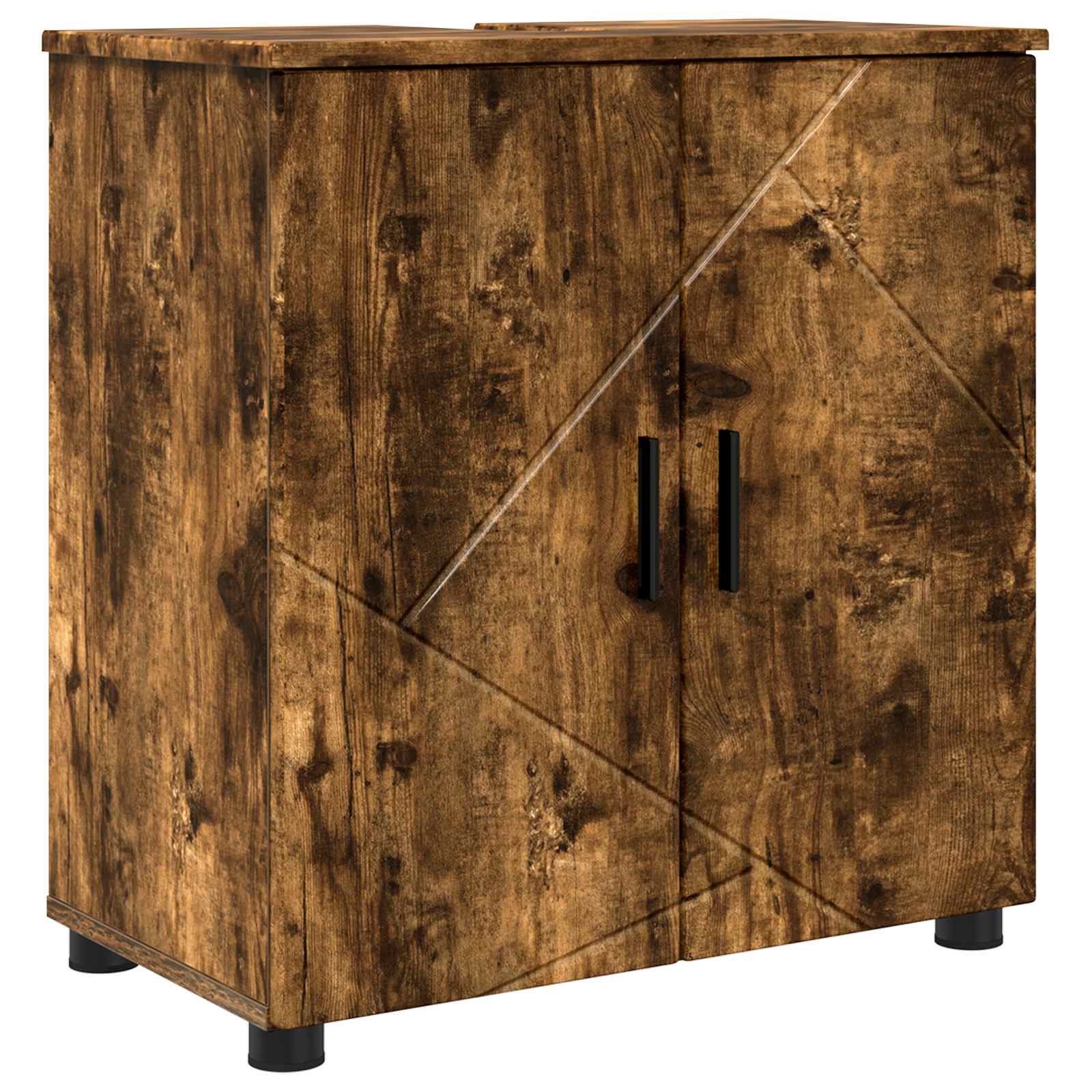 Badrumsskåp Rökt ek 61 x 35 x 64 cm Konstruerat trä, Metall