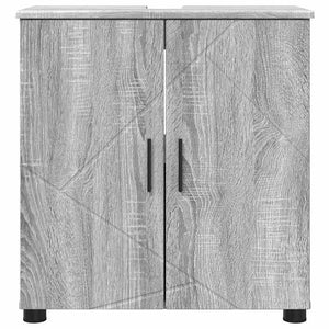 Badrumsskåp Grå Sonoma 61 x 35 x 64 cm Konstruerat trä & Metall