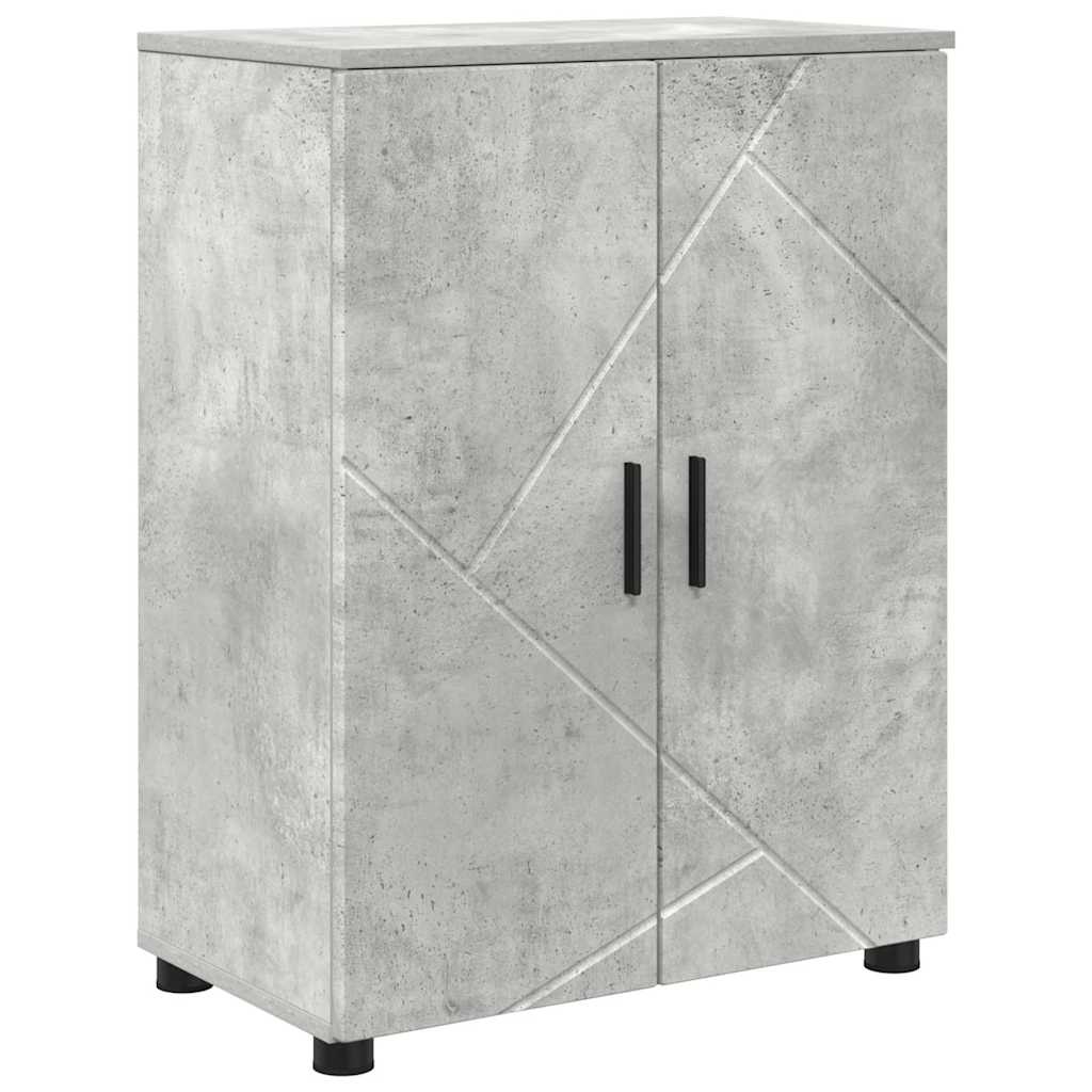 Badrumsskåp Betonggrå 60 x 35 x 80 cm Konstruerat trä, Metall