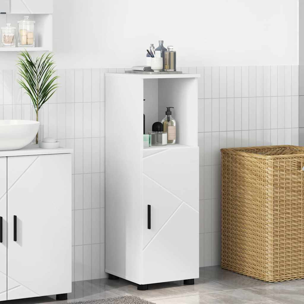 Badrumsskåp Vit 30 x 35 x 95 cm Konstruerat trä, Metall