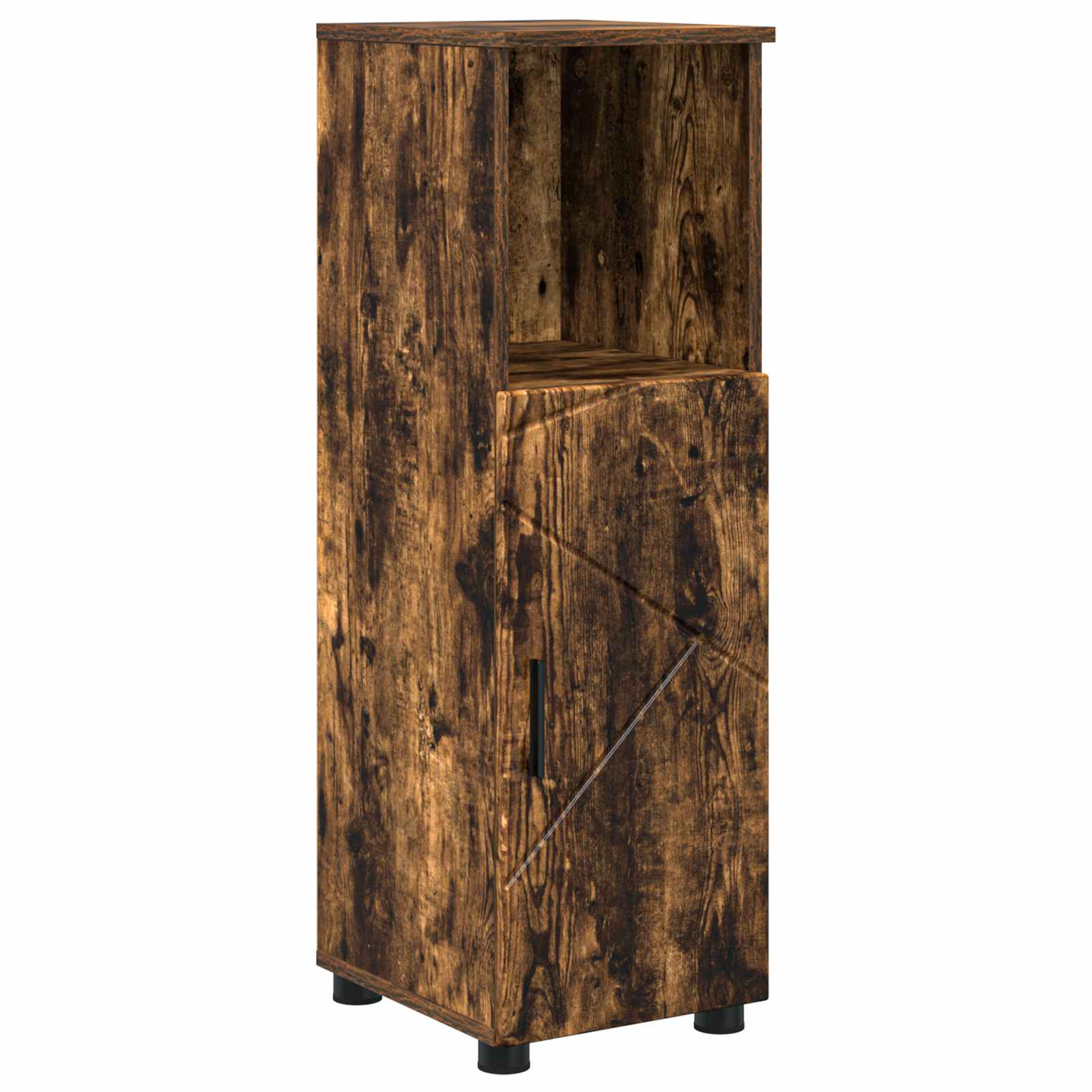 Badrumsskåp Rökt ek 30 x 35 x 95 cm Konstruerat trä, Metall