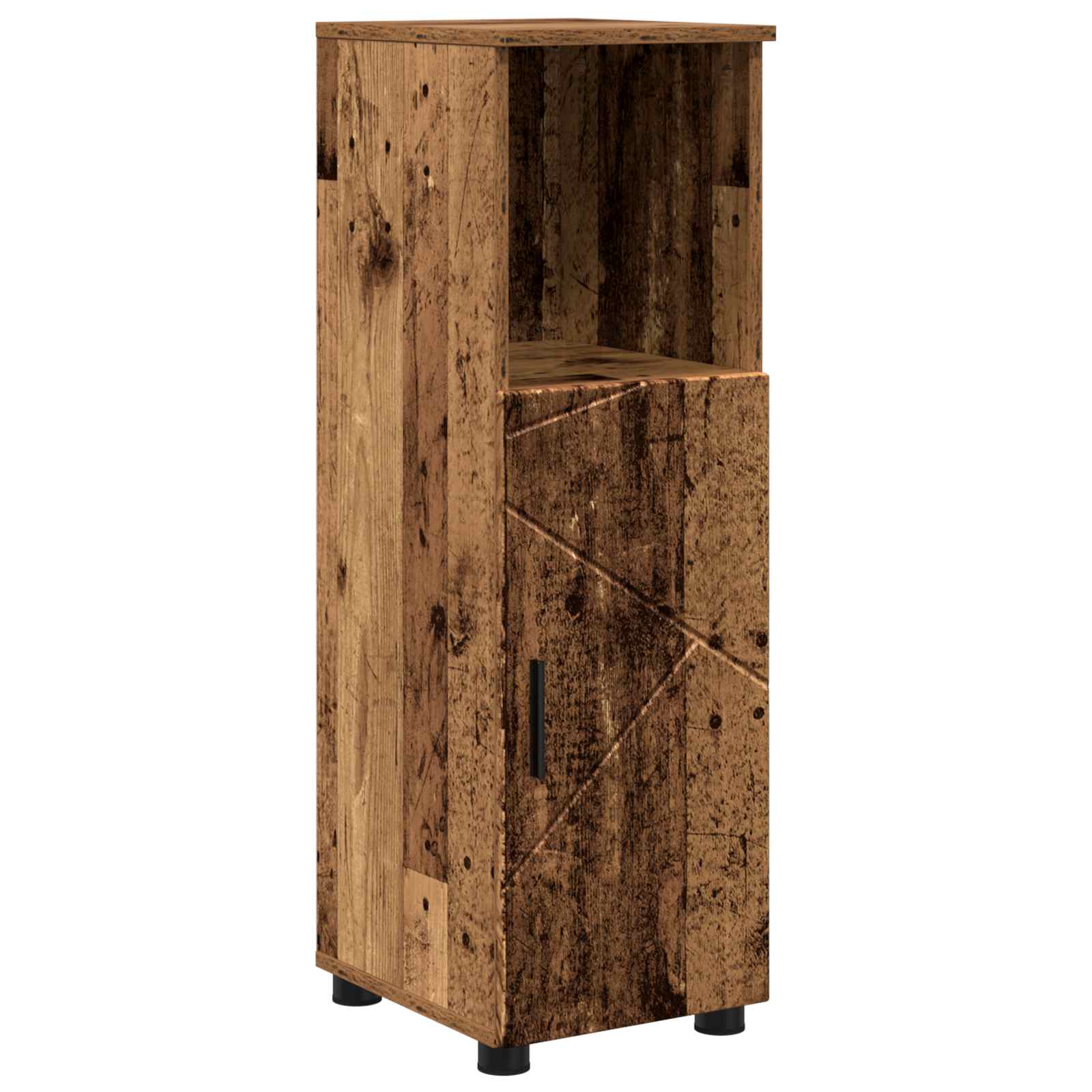 Badrumsskåp Gammalt trä 30 x 35 x 95 cm Konstruerat trä, Metall