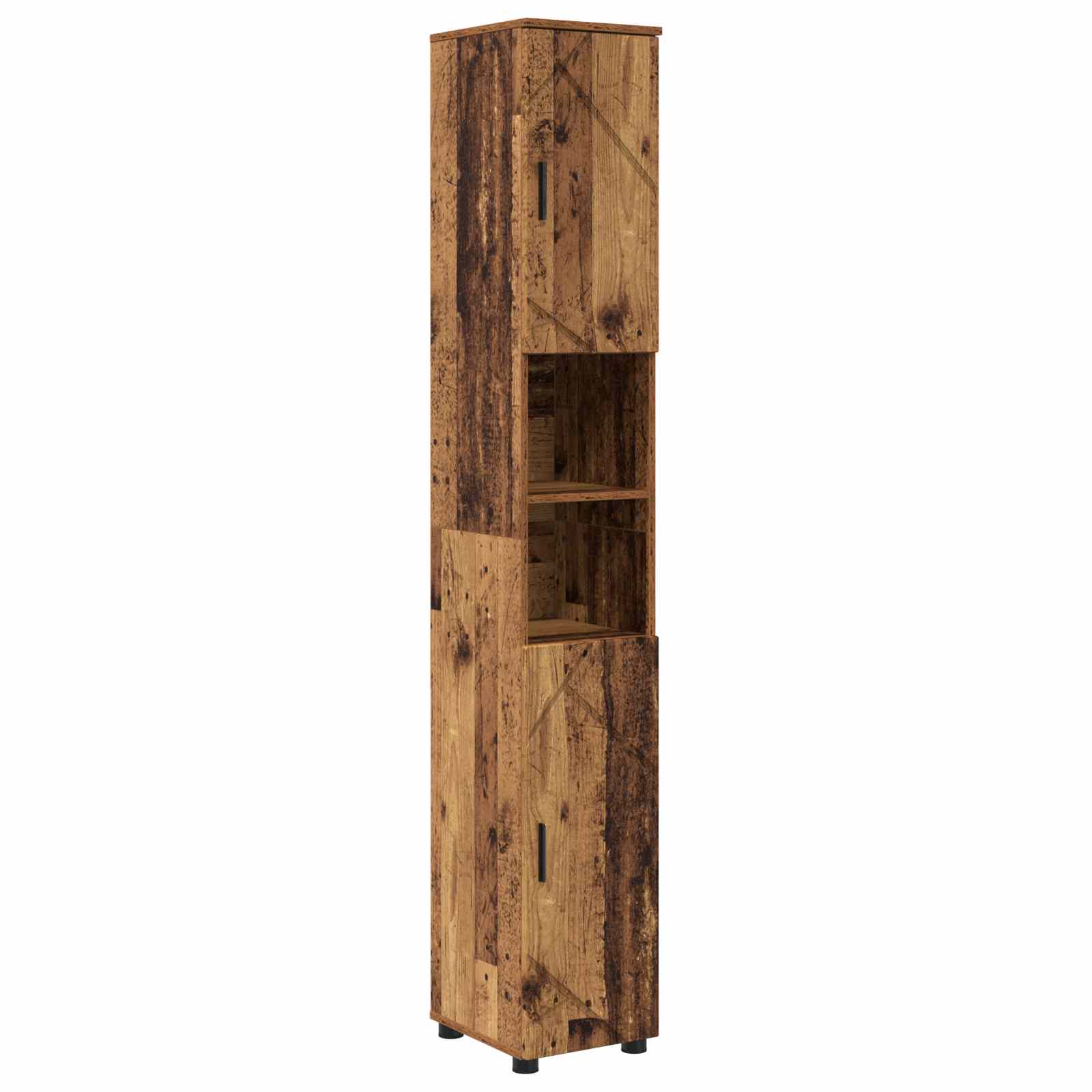 Badrumsskåp Gammalt trä 30 x 35 x 192 cm