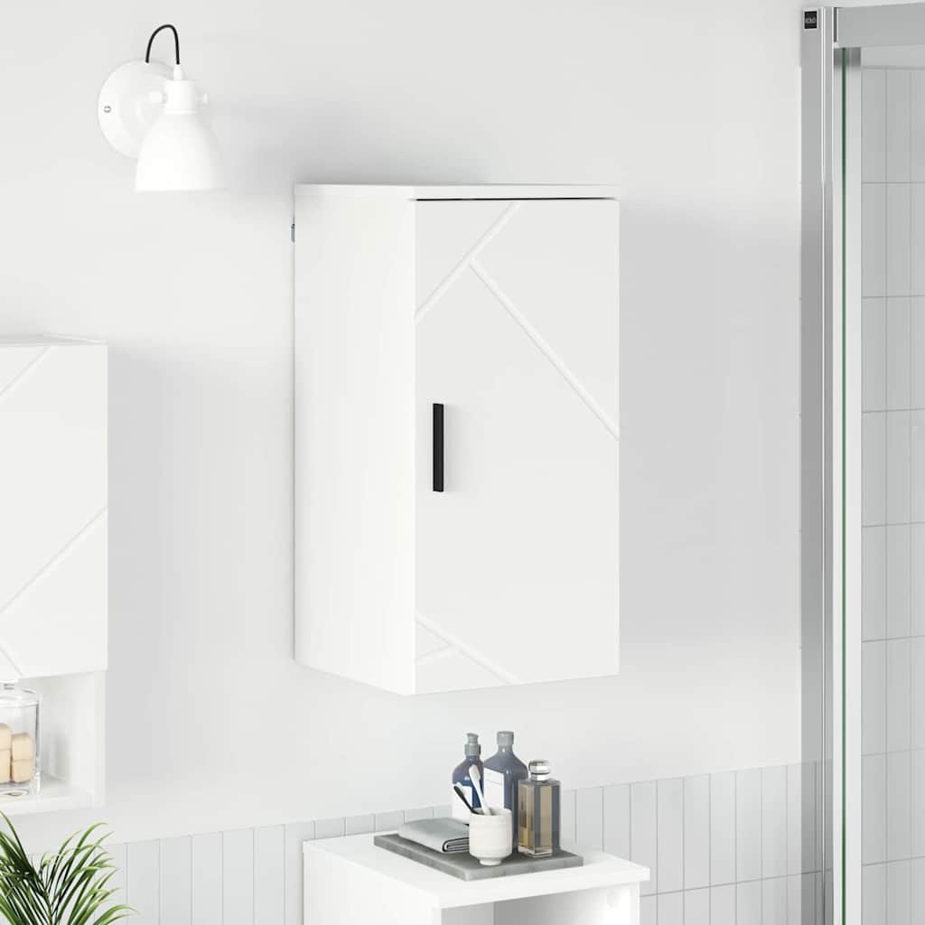 Badrumsskåp Vit 30 x 31,5 x 61 cm Konstruerat trä, Metall