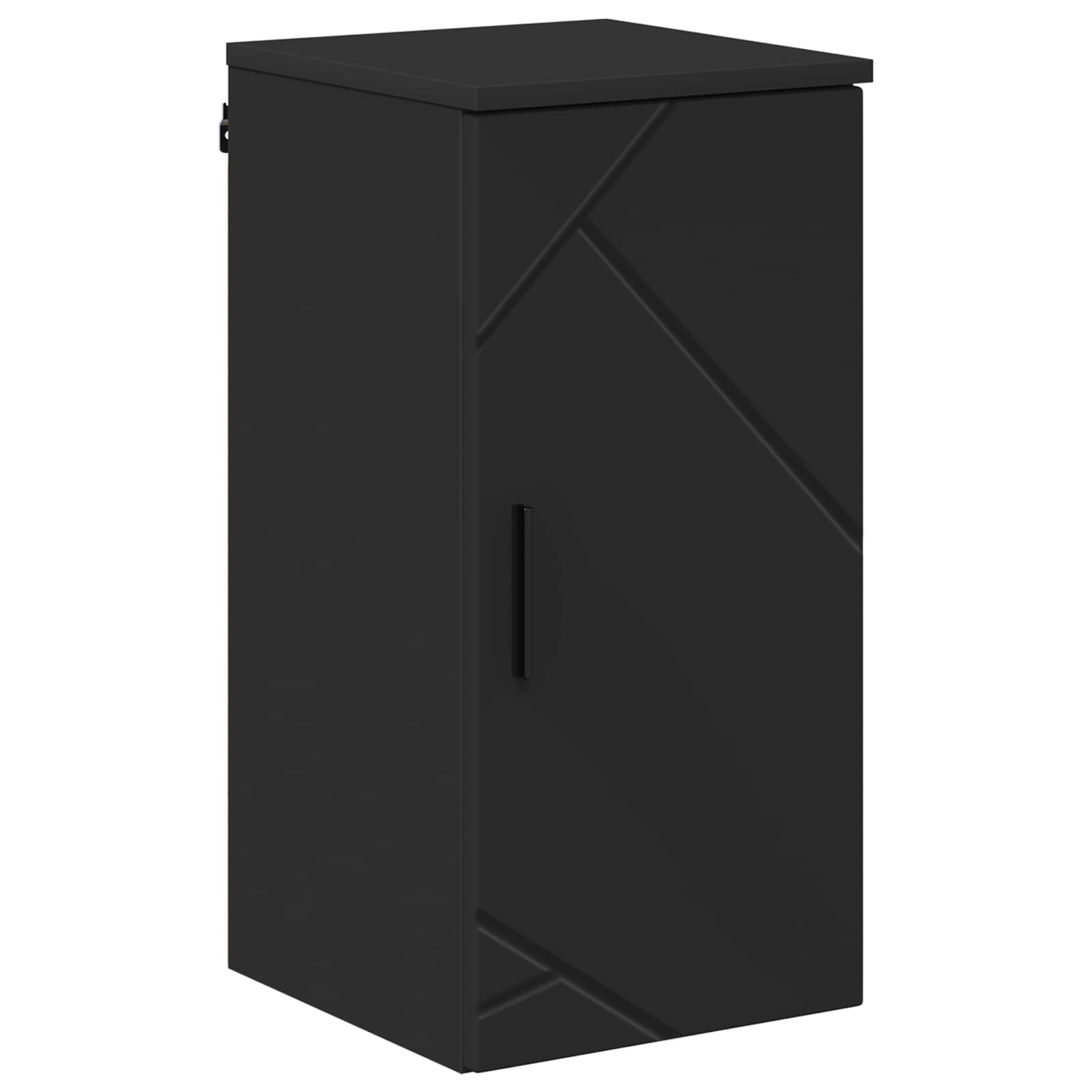 Badrumsskåp Svart 30 x 31,5 x 61 cm Konstruerat trä, Metall