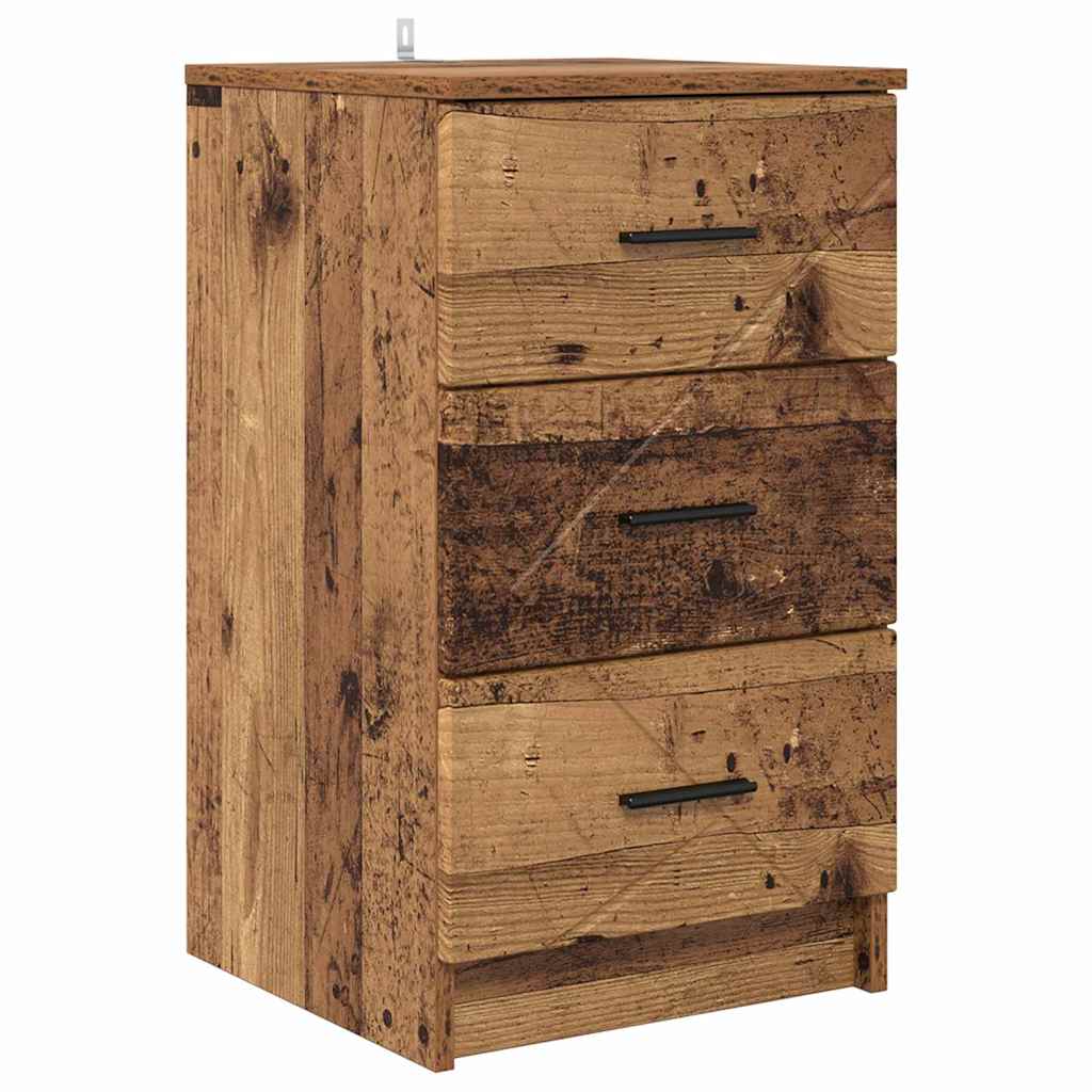 Nattduksbord Gammalt trä 38 x 38 x 66 cm Konstruerat trä