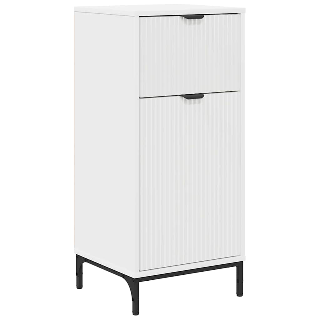 Badrumsskåp Vit 39,5 x 36 x 88 cm Konstruerat trä, Metall