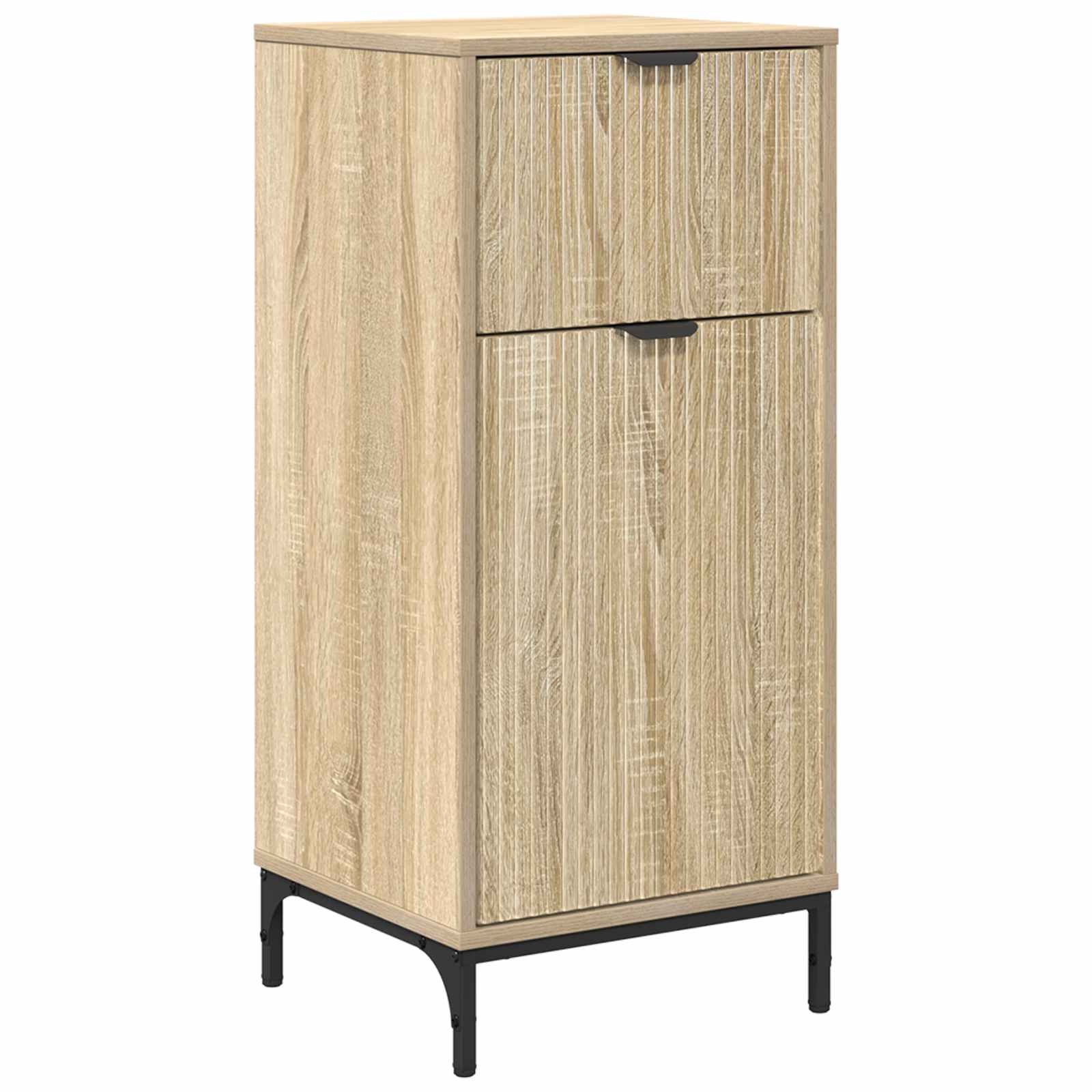 Badrumsskåp Sonoma-ek 39,5 x 36 x 88 cm Konstruerat trä, Metall