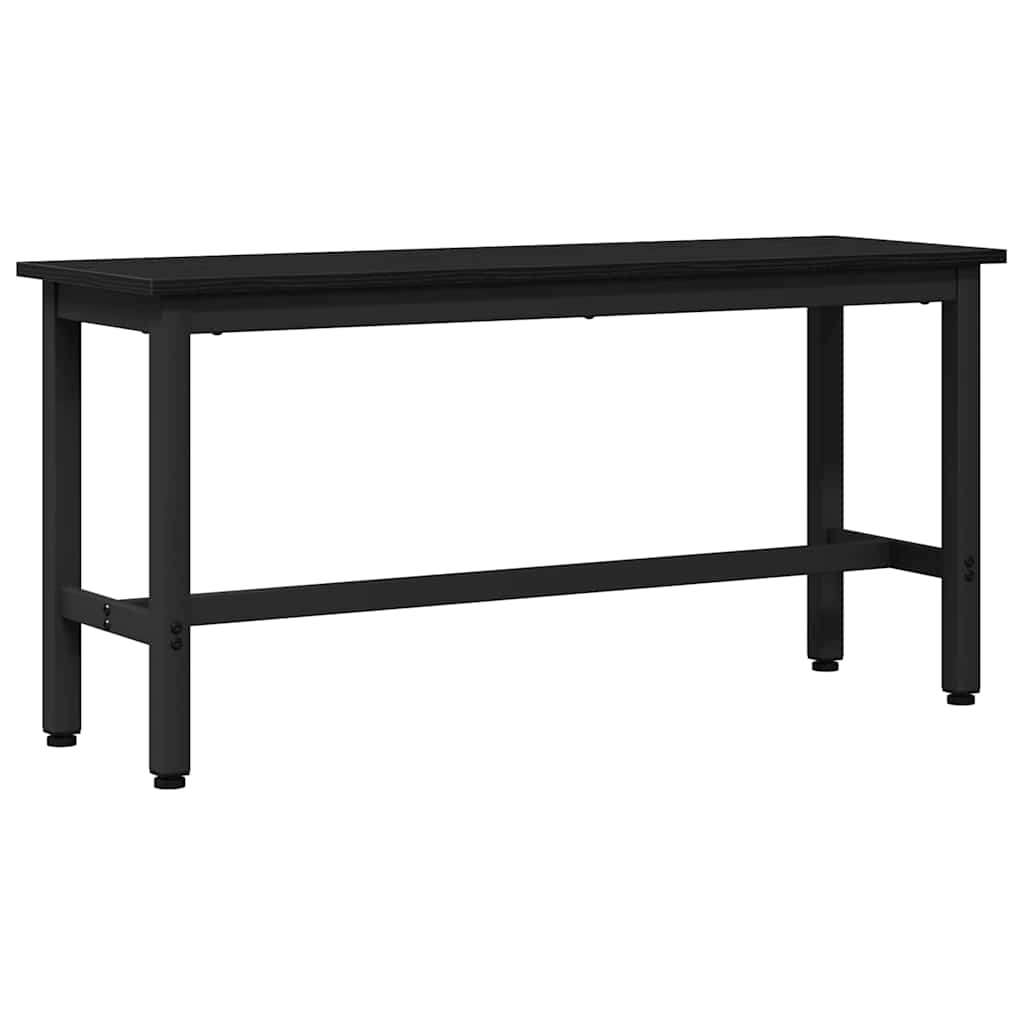 Matbänk Svart Ek 100 x 32,5 x 48,5 cm Konstruerat trä och stål