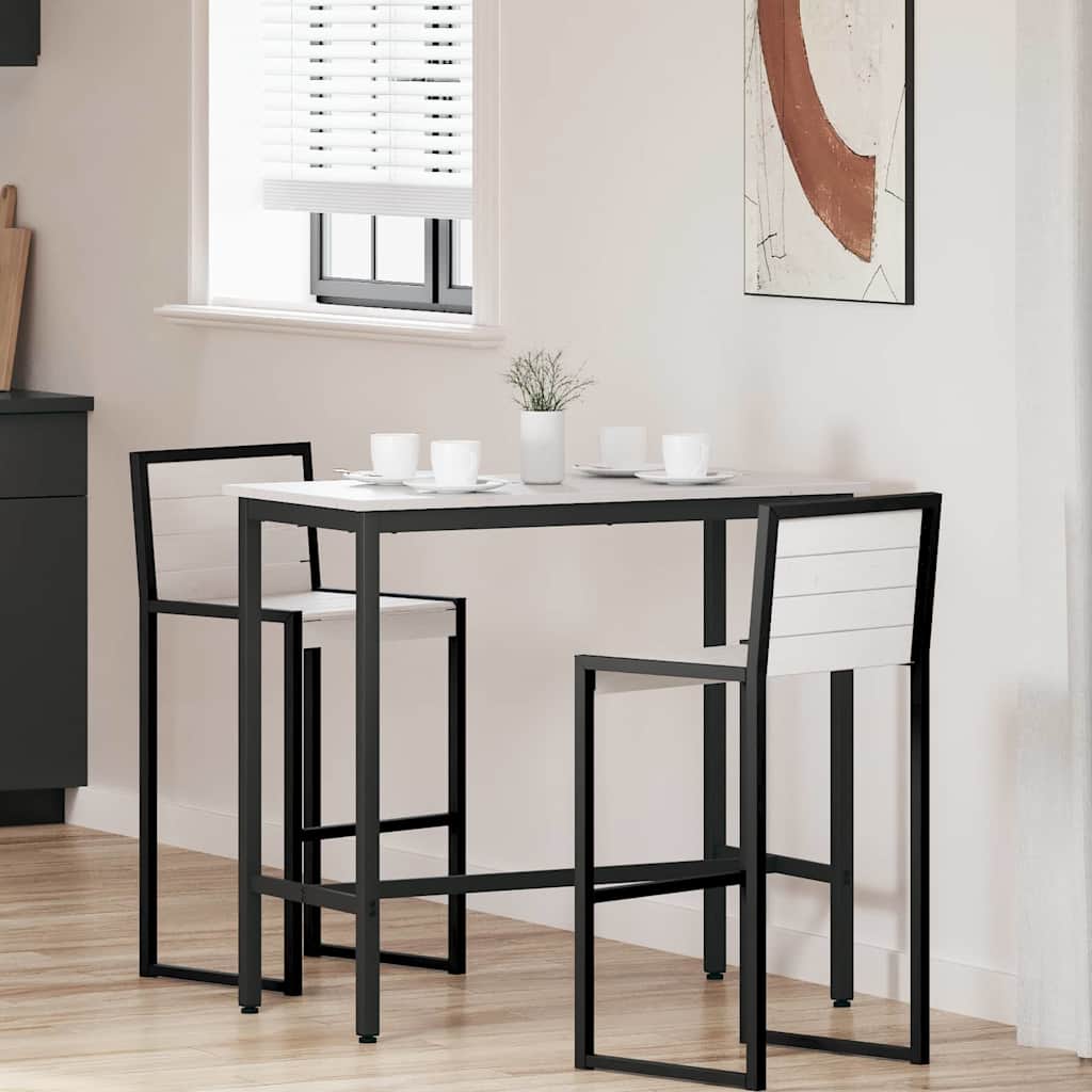 bord Vit 100 x 50 x 91 cm Konstruerat trä och stål