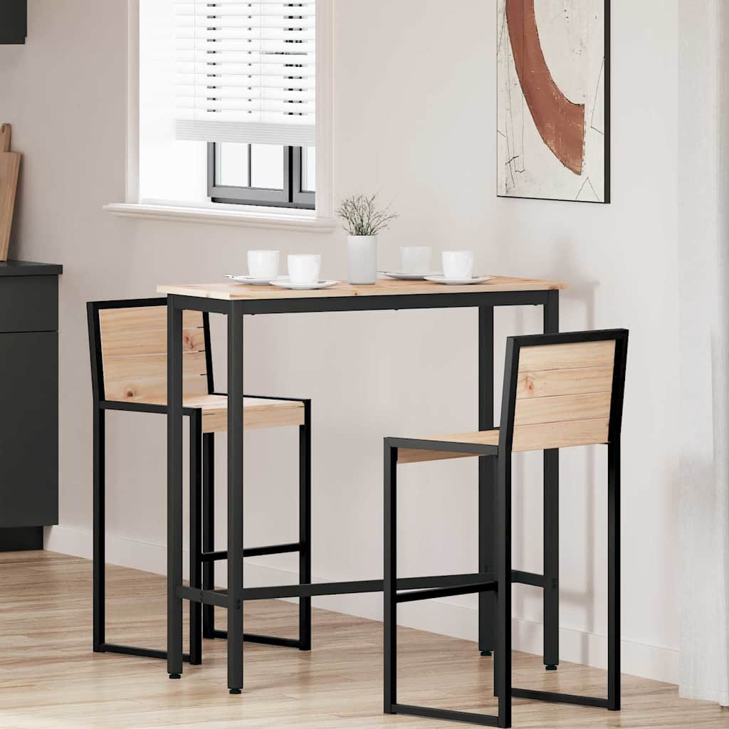 bord Naturfärg 100 x 40 x 101 cm Konstruerat trä och stål