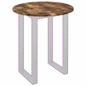 Bordsskiva Rökfärgad ek 60 x 60 x 1,5 cm Konstruerat trä