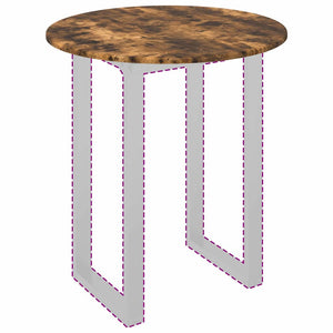 Bordsskiva Rökfärgad ek 70 x 70 x 1,5 cm Konstruerat trä