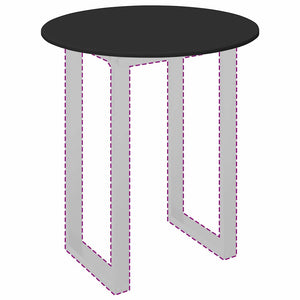 Bordsskiva Svart 80 x 80 x 1,5 cm Konstruerat trä