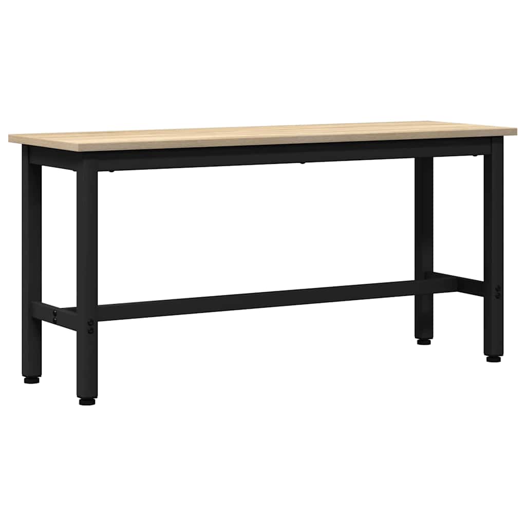 Matbänk Sonoma-ek 100 x 32,5 x 48,5 cm Konstruerat trä och stål