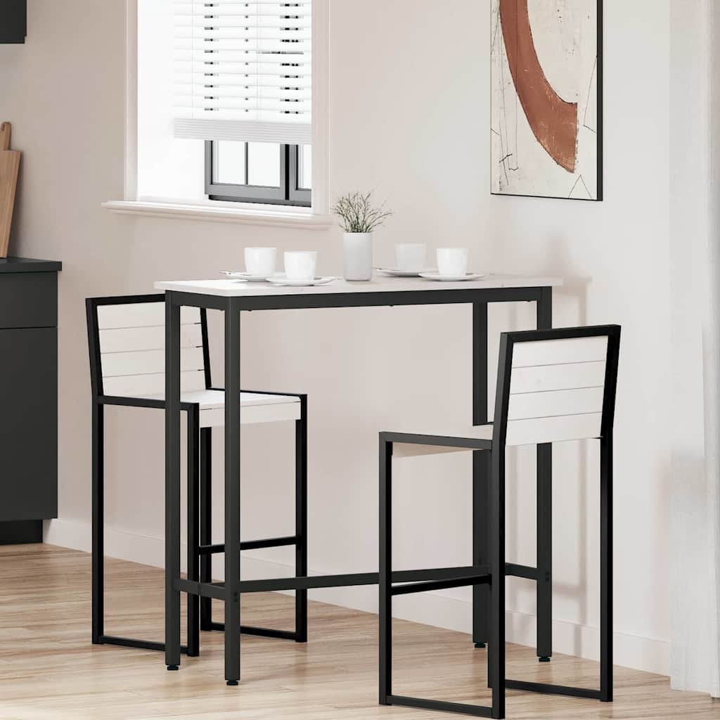 bord Vit 100 x 40 x 101 cm Konstruerat trä och stål