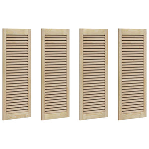 Skåpdörr 4 pcs Naturfärg 140.5 x 2 x 59.5 cm Massiv furu