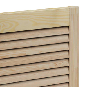 Skåpdörr 4 pcs Naturfärg 140.5 x 2 x 59.5 cm Massiv furu