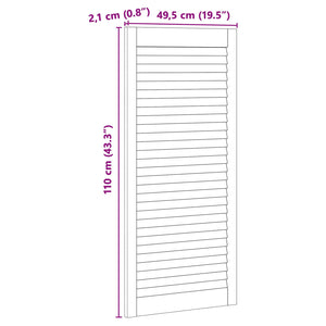 Skåpdörr 4 pcs Naturfärg 140.5 x 2 x 59.5 cm Massiv furu