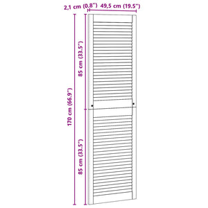 Skåpdörr 4 pcs Naturfärg 140.5 x 2 x 59.5 cm Massiv furu