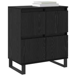 Sideboard 3 pcs Svart Ek 60 x 35 x 70 cm