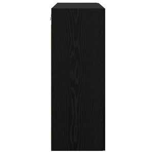 Väggmonterade Skåp 2 pcs Svart ek 69,5 x 34 x 90 cm