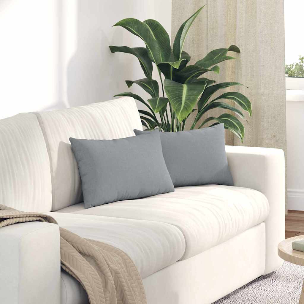 Sofakuddar 2 pcs Ljusgrå 50 x 30 cm tyg