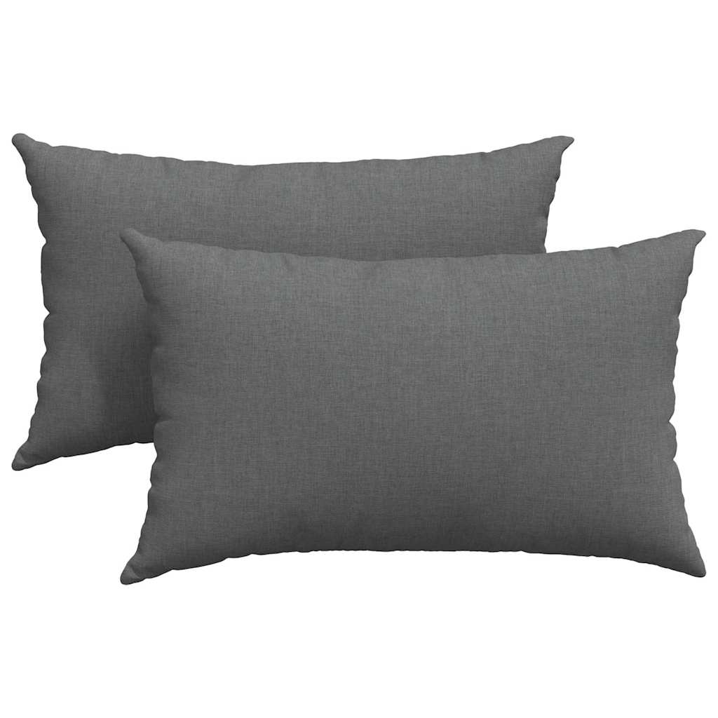 Sofakuddar 2 pcs Mörkgrå 50 x 30 cm tyg