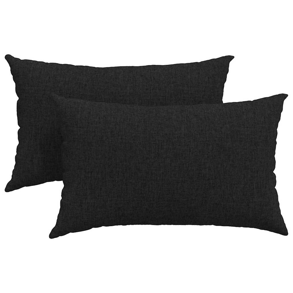 Sofakuddar 2 pcs Svart 50 x 30 cm tyg