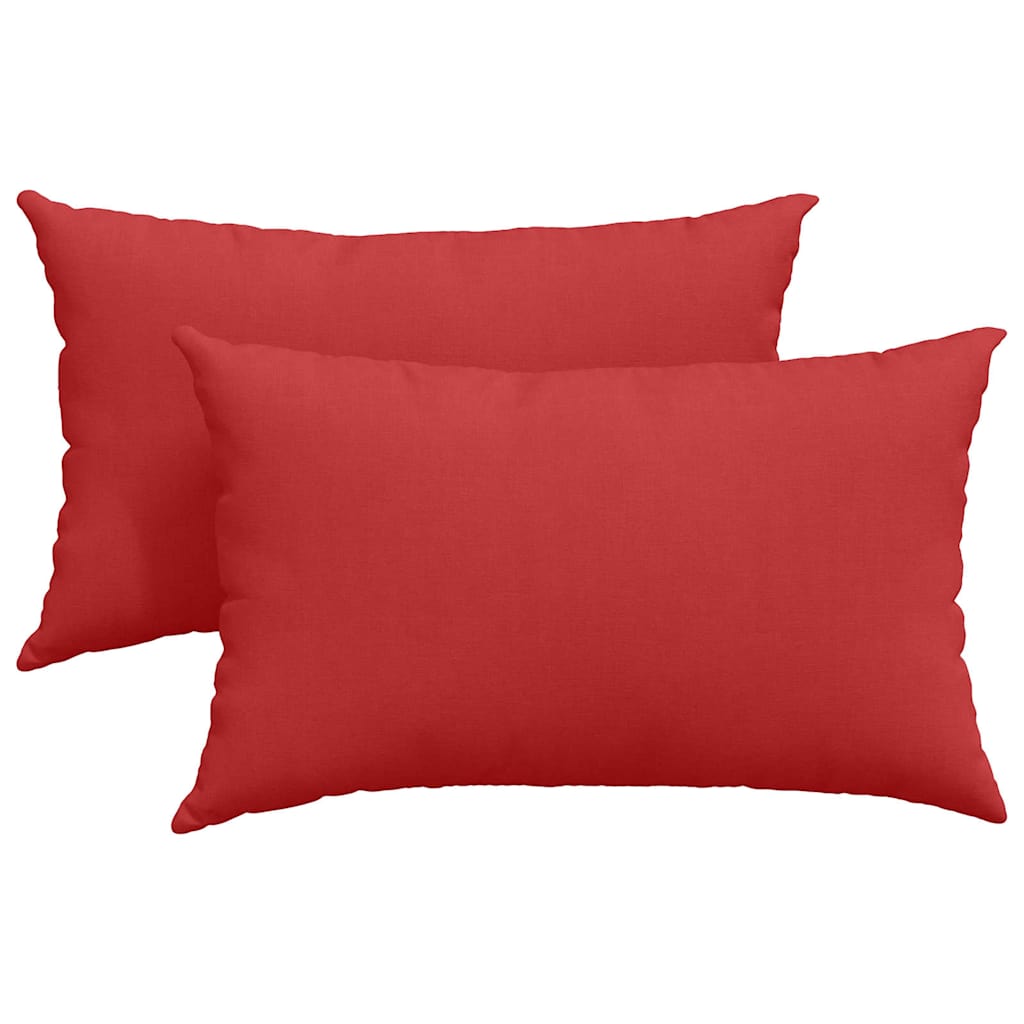 Sofakuddar 2 pcs Röd 50 x 30 cm tyg