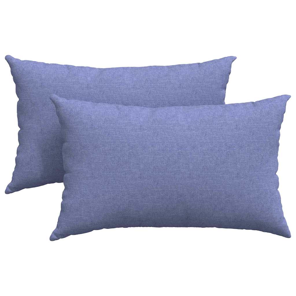 Sofakuddar 2 pcs Jeansblå 50 x 30 cm tyg