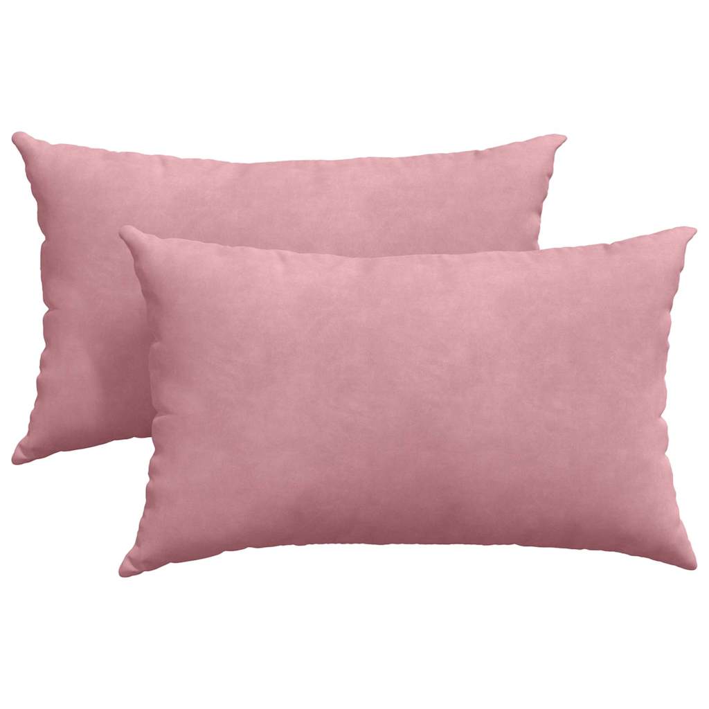 Sofakuddar 2 pcs Rosa 50 x 30 cm Kordread tyg