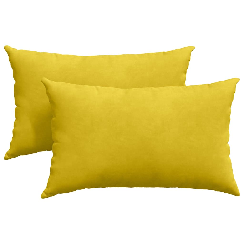 Sofakuddar 2 pcs Gul 50 x 30 cm Kordread tyg
